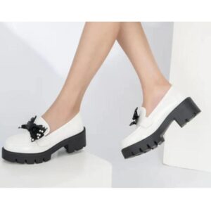 White Penny Loafer Shoe