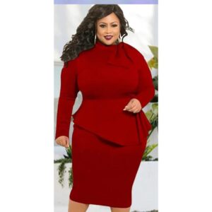 Peplum Patchwork Bodycon Midi Dresses For Women