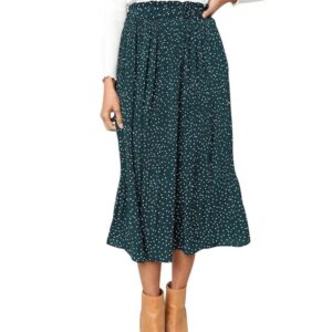 Polka Dot Pleated Skirt