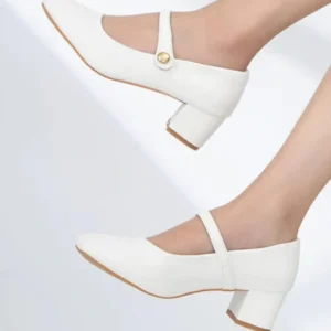 White Bow Wedge Heels.