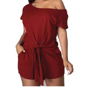 Wine Red Outfit Crop Top