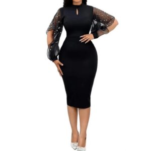 Rhinestone Slit Sleeve Zipper