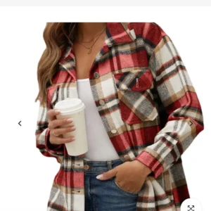 Printed Red Flannel Shirt.